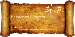 Szerencsi Petra névjegykártya
